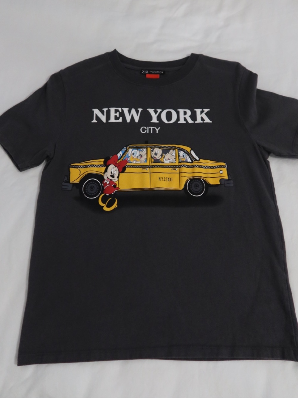 Zara Disney deep gray graphic tee